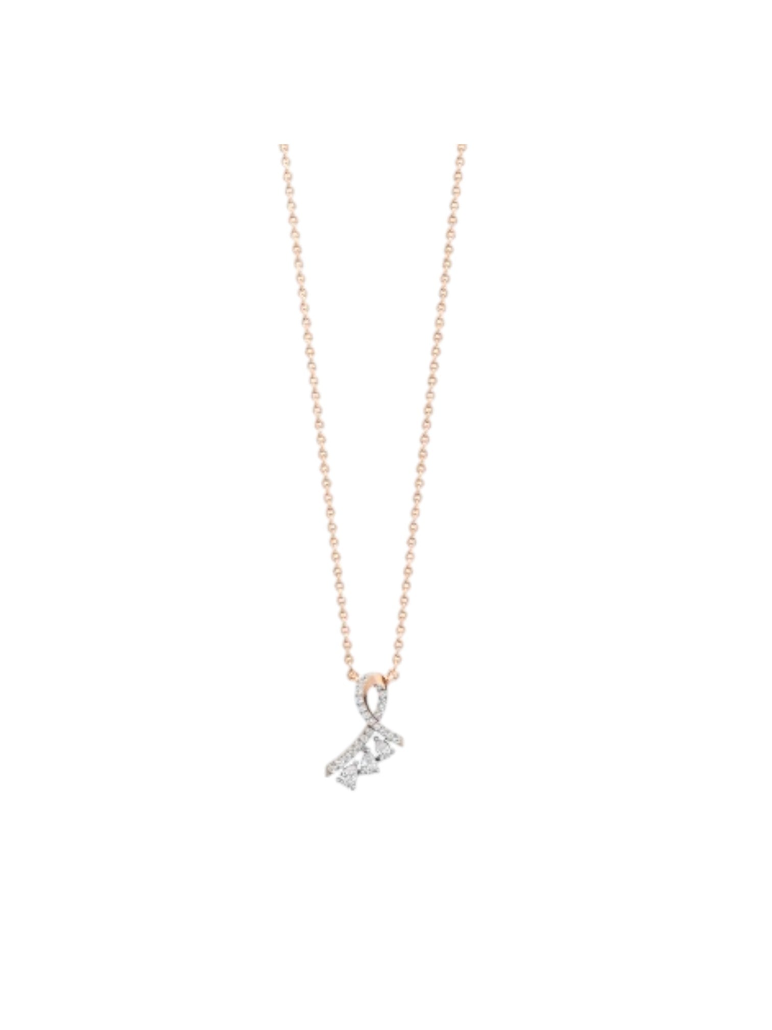 Trendy 925 Sterling Silver With CZ Stones Gold Plated Pendant With Chain For Women By Kesardeep